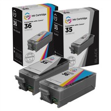 LD Compatible PGI35 CLI36 Set of 2- 1 Black, 1 Color for Canon PIXMA iP100 iP110 picture