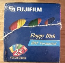Fujifilm Floppy Disk 25 Pack IBM Formatted 3.5 High Density 1.44MB Multi Color picture