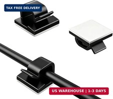 10 Pack Adhesive Cable Clips for Cord Management, Small Wire Holders for Desk Wa picture