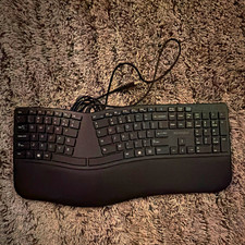 Kensington Pro Fit Ergo Wired USB Keyboard Black Wrist Rest QWERTY EN K75400US picture