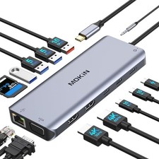 MOKiN 14-IN 1- USB C Laptop Docking Station Dual Monitor -  MODEL MOUC0221 picture