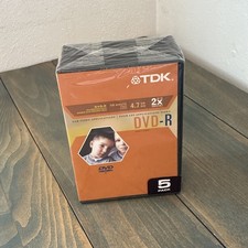 5-Pack TDK DVD-R 120 Minute - 4.7 GB - Sealed (J9) picture
