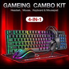 4 In 1 SET Gaming Headphone Mouse Pad Mouse And Keyboard Combos picture