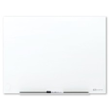 Magnetic Glass Dry Erase Board 4' x 3' AWhite Quartet InvisaMount Anti-Glare picture