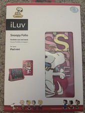iLuv Snoopy Peanuts Folio Case Stand for iPad mini Pink AM2SNOFTR NIB picture