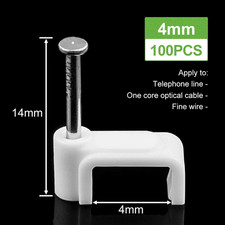 100PCS Flat Nail Clip Cable Clips 4Mm/6Mm/7Mm/8Mm/9Mm/10Mm/12Mm/14Mm Wire Manage picture
