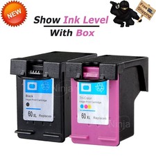 2PKs For HP 60XL 60 XL Black & Color Ink Cartridges Combo Pack CC641WN CC644WN picture