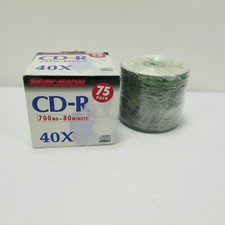 74 Count CD-R 80 Minute 700MB 40x Precision Pack Blank CD Open Box picture