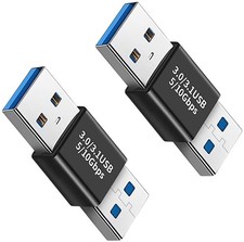 2 Pack USB 3.0 Adapter USB-A Male To Male High Speed Data Sync Transfer Cord picture