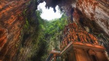Landscape nature architecture trees rocks malaysia cave Custom Gaming Mat Desk picture