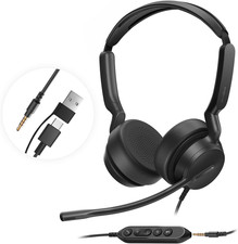 UH42 SE Wired Headset with Mic, 3.5MM & USB-A/C, In-Line Controls picture
