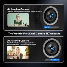 EMEET PIKO+ (PIKO PLUS), WORLD’S 1ST DUAL-CAMERA AI-POWERED 4K WEBCAM, -  WHITE picture