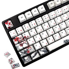 Plum Blossom Keycaps 135 Keys Japanese Keycaps PBT Custom Cherry Profile picture