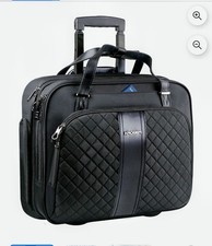 KROSER 15.6 Laptop RFID-Protected Rolling Briefcase Bag Quilted Black picture