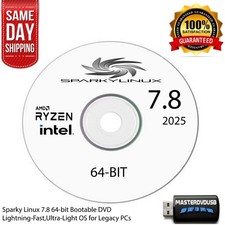 ⚡ SparkyLinux 7.8 64‑Bit Bootable DVD – Ultra‑Light Debian OS for Legacy PCs picture