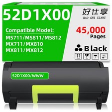 62D1X00 62D1X0E Toner Cartridge Compatible for Lexmark MX711 MX810 MX811 MX812 picture