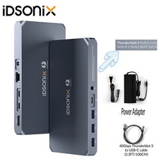 IDsonix 2Bay Thunderbolt 3 HUB M.2 NVMe/NGFF USB-C Docking Station 8K@60Hz DP1.4 picture