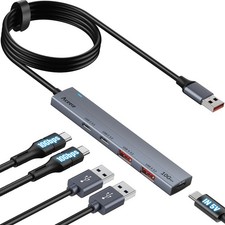 Aceele USB 3.2 Gen 2 Hub with 2 USB-A & 2 USB-C 2*USB-A+2*USB-C(120cm), Gary picture