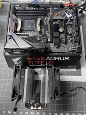 For Gigabyte B450 AORUS ELITE AMD AM4 DDR4 ATX Motherboard 256GB M.2 AND FANS picture