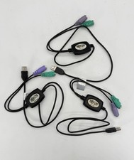 Tripp-Lite B015-000 KVM Adapter USB to PS/2 Keyboard Mouse Lot Of 3 picture