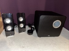 Cyber Acoustics CA‑3610 2.1 Multimedia Speaker System w/Subwoofer 80 watts MINT picture