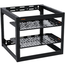 10U Open Frame Rack w/Optimal Air Flow, DIY Assembly, 20.4” Depth picture