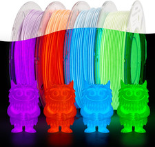Silk Glow in the Dark Filament Multicolor, Glow Filament Silk Green, Blue, Purpl picture