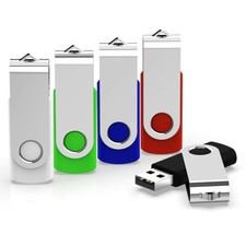 Kootion 5 Pack USB 2.0 32GB Metal Swivel 360° Flash Drive Memory Sticks 5 Color picture