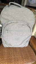Kipling Seoul OFT Cool Grey Tonal backpack Laptop Bag NWT picture
