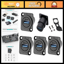 5PCS USB 3.0 D Series Panel-Mount Connector Set, High-Speed Data Transfer, Durab picture