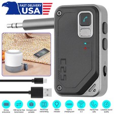 Car Wireless Bluetooth V5.3 Transmitter Receiver Adapter AUX Audio 3.5mm Jack US picture