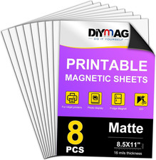 Printable Magnetic Sheets, Matte 8Pcs 8.5
