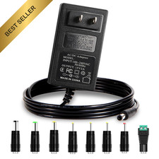 15V 2A DC Power Supply 30W Adapter Cord 8 Interchangeable Jacks Regulated picture