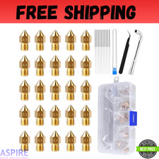 25 PCS Ender 3 V2 Nozzles, 3D Printer Extruder Hardened Steel Nozzle 0.4M picture
