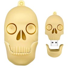 32GB USB Flash Drive Personality Skull Shaped Memory Stick, BorlterClamp Cool... picture
