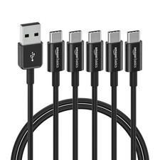 Amazon Basics USB A to USB C Charging Cable 3ft Fast Charger Cord 5-Pack New picture