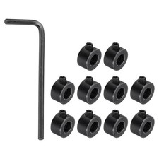 10Pack Shaft Lock Collar 4.05mm Bore 9mm OD 5mm H Collar Set, Black picture