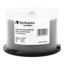 Verbatim Datalifeplus Printable DVD R 8x Discs 50 Pack 4.7GB High Quality Arc... picture
