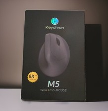 Keychron M5 8K Vertical Ergonomic Mouse, 2.4 GHz/Bluetooth + Wired - New OpenBox picture