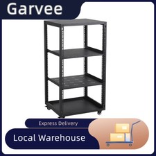 Two 1U Shelves And Moving Casters Attached On Heavy Duty 12/15U Open Frame Serve picture