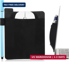 Mouse Holder for Laptop, Portable Stick-On Mouse Pouch Reusable Adhesive Mice Po picture
