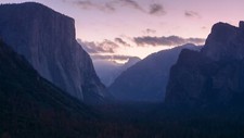 Landscape sunset mountains forest yosemite national park Custom Gaming Mat Desk picture