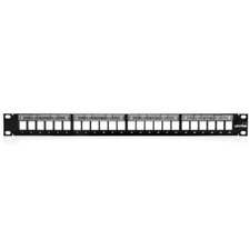 Leviton 49255-L24 1RU 24‑Port Patch Panel with Magnifying Lens Label Holder picture
