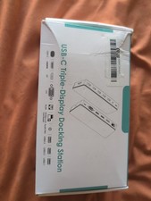 One never used Black Lasuney USB-C Triple Display Docking Station Mint Condition picture