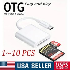 2in1 Micro SD/TF Dual Slot Memory Card Reader for iPhone iPad Camera Adapter LOT picture