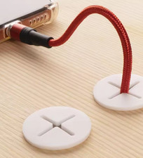 2Pcs 25mm Desk Cord Grommet Flexible Silicone Cable Hole Cover Wire Organizer picture