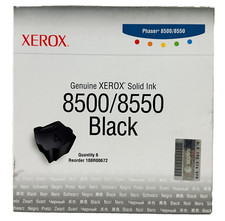 New Genuine Xerox 8500 8550 Black Solid Ink Cartridges In Box picture