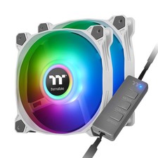 Thermaltake Pure Duo 140mm 5V ARGB 18 LED White Case Fan CL-F098-PL14SW-B picture