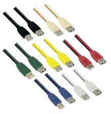 10 FOOT USB 2.0 A Extension Cable Black,Beige,Red,Yellow,Green,Blue,White Color picture