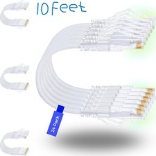 10 Feet Patch Cables Cat6, Cat6a 24 Pack Slim, Cat6a Ethernet Patch Cable picture
